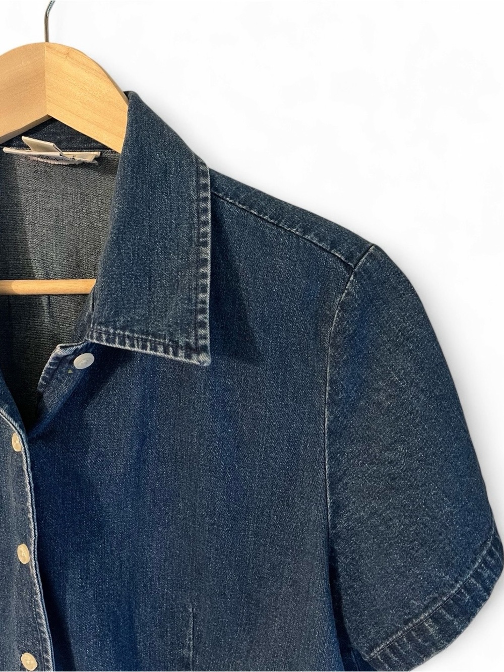 Vintage Talbots Petite Indigo Denim Shirt - Picture 2 of 7